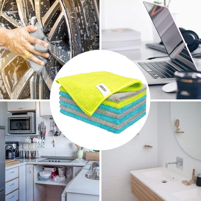 Серветки мікрофібра FIXSMITH, 8 шт., 30x40 см, для авто, кухні, дому, офісу