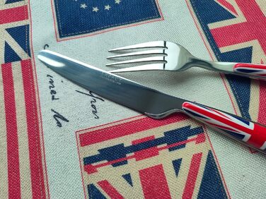 Набір столових приборів Exzact Rostfrei Stahl (16 предметів) з дизайном Union Jack