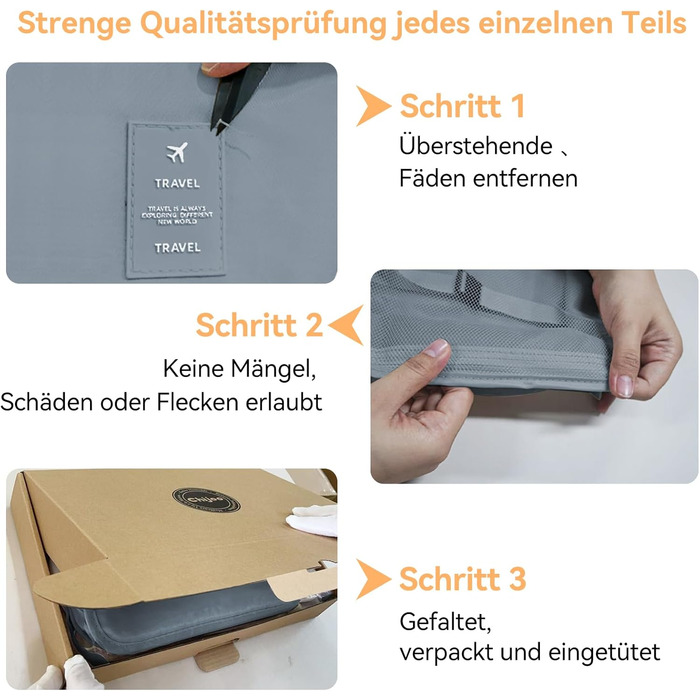 Органайзер для валізи Chijoo (12 шт, чорний) – набір кубиків для пакування, аксесуари для подорожей (сірий)