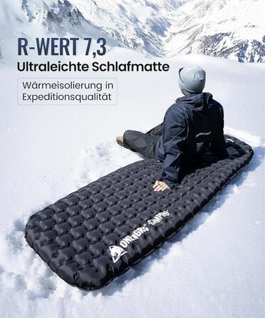 Каремат надувний OneTigris NOBLEJADE 10 см для кемпінгу, туризму, автомобіля (R-7.3) з помпою