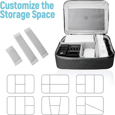 Органайзер для кабелів та аксесуарів для подорожей - Double Layer XL, чорний