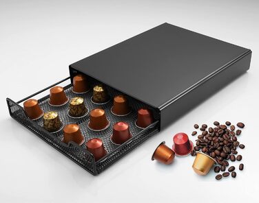Організатор для капсул Dolce Gusto та Nespresso, ящик на 20 капсул, чорний