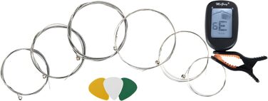 McGrey Rockit ST Комплект електрогітари (8-елементний стартовий набір: гітара, підсилювач, запасні струни, гітарний чохол, тюнер, медіатори, ремінь та гітарний кабель) (Fiesta Red)