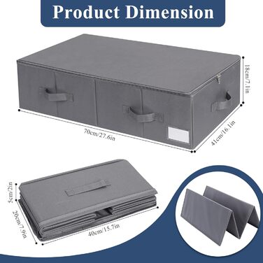 Комод-органайзер для постільної білизни Lannvan (2 шт.), 70x41x18 см, бежевий/сірий