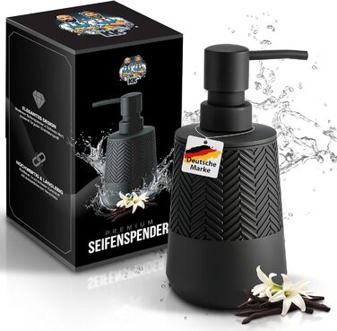 Дозатор мила та мийного засобу чорного кольору, 280 мл, для кухні