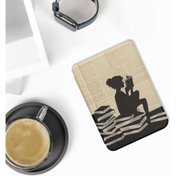 Чохол-книжка kwmobile для Kobo Clara BW/Clara Colour/Tolino Shine (5) / Shine Color - Чохол для електронного читача з дизайном 