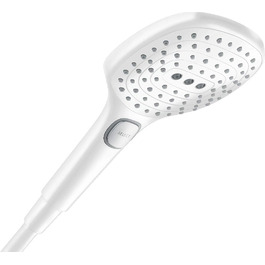 Душова лійка hansgrohe Raindance Select E EcoSmart 9 л/хв, 3 режими, квадратна 120x120 мм, антивапняна, матова біла