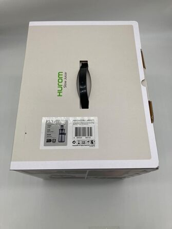 HUROM H-AA Соковижималка шнекова, холодного віджиму, 150 Вт, 500 мл, тиха, BPA Free, напівпрозорий завантажувач, ескімейкер, темно-срібляста