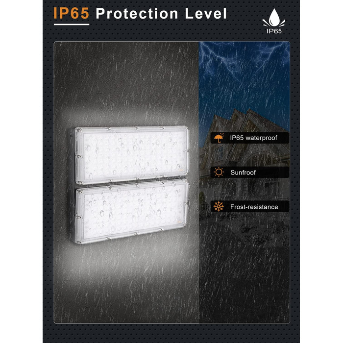 Ankishi LED Floodlight Outdoor, IP65 Waterproof, Super Bright 6500K Cool White Outdoor Light 30000LM Outdoor Floodlight Spotlight for Sports Field, Garage, Garden, Backyard (Cool White, 4 PACK 200W)
