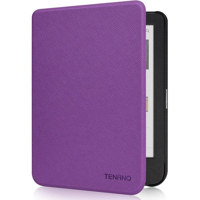 Чохол Tenago для електронних книг Tolino Shine Color/Shine 5(2024)/Shine 4(2022) та Kobo Clara Colour | BW | 2E, тонкий захисний чохол з авто-ввімкненням/вимкненням (квітка) (фіолетовий)