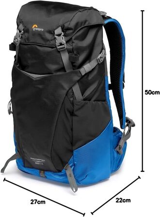 Рюкзак для камери Lowepro PhotoSport BP 24L AW III, синій/чорний, для беззеркальних фотоапаратів, з боковим доступом та змінним вкладишем