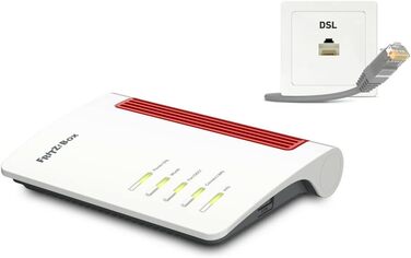 Роутер FRITZ!Box 7530 AX International Wi-Fi 6 DSL - Підтримка DSL/VDSL, Mesh, DECT, Media Server, для Австрії/Швейцарії