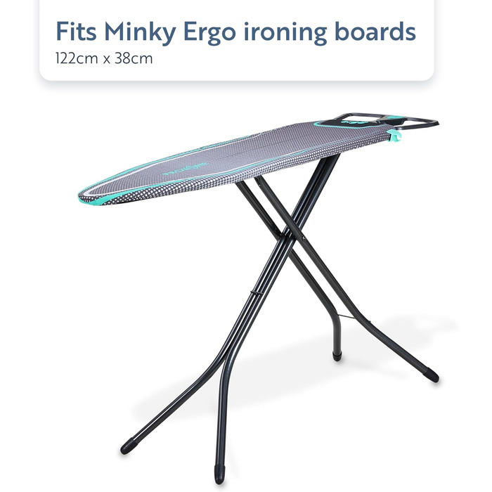 Чохол для прасувальної дошки Minky Ergo Mint, 122x38 см - Змінний, м'ятний колір