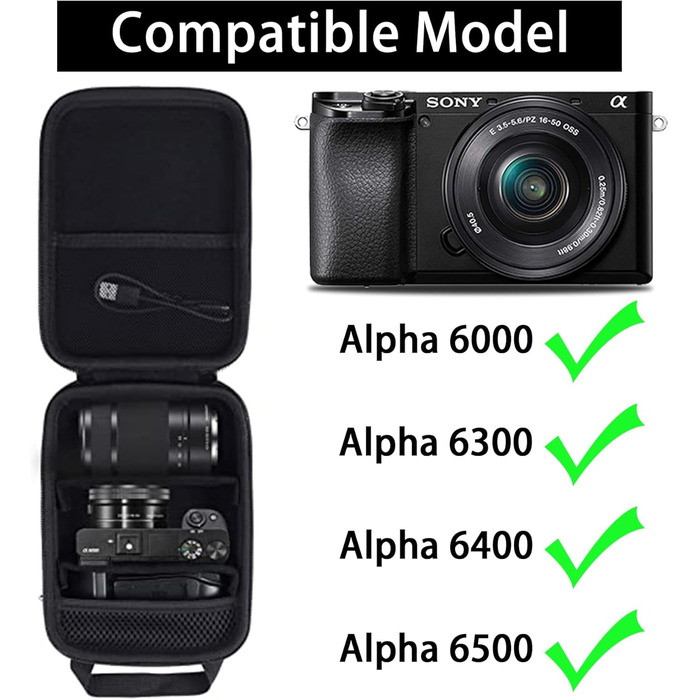 Чохол для камери Sony Alpha 6000/6300/6400/6500/6700, чорний, Aenllosi