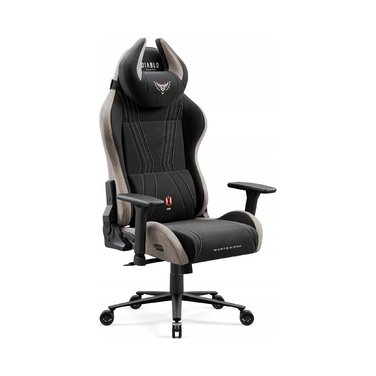 Ігрове крісло Diablo Chairs X-Horn 2.0, тканина, чорно-сіре