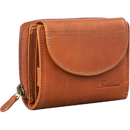 Benthill Women's Wallet Genuine Leather - Compact Leather Wallet with Plenty of Space - High-Quality Women's Wallet with Many Compartments, Color: Brown