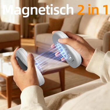 Електричні грілки для рук, 2 шт. Переносні кишенькові грілки, акумуляторні, 6000mAh, 3 режими нагріву, швидкий нагрів, ідеальний подарунок для спорту на відкритому повітрі, Різдво взимку, білий/чорний