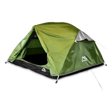 Намет MSPORTS Campingzelt Professional для 3 осіб, оливковий, водонепроникний, вітрозахисний, купольний (237x134 см)