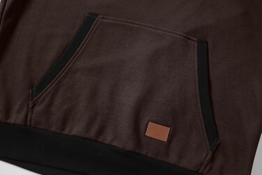 Світшот з капюшоном JMIERR для чоловіків, теплий пуловер з капюшоном, повсякденна куртка з капюшоном, бавовняний світшот, шнурок на капюшоні, кишеня, колір: зелений (L, кава)