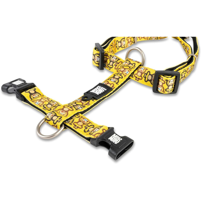 Нашийник для собак Max & Molly H-подібної форми, Ultrabequemes Geschirr Hund з неопрену для середніх собак, Monkey Maniac/M, з м'якою підкладкою, безпечний та ультралегкий – комфорт для вашого вірного друга