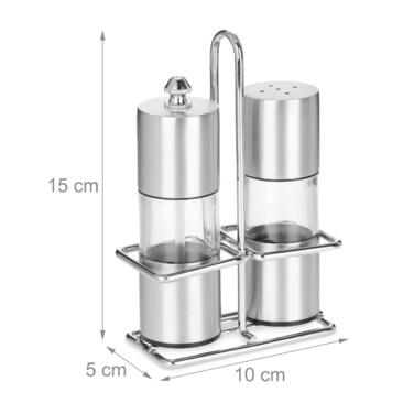 Relaxdays Spice Shaker & Spice Grinder 2-Piece Set