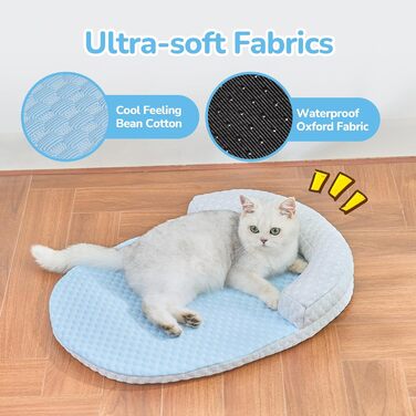 Підвісне ліжко для котів CATISM 360° з можливістю обертання, кошик для сну, 36x38 см, до 20 кг (блакитний)