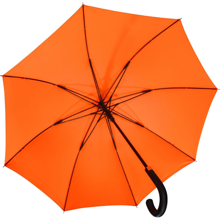 iX-brella Fiberglass Automatic Umbrella with Wetprint Color Change - Raindrops (Neon Orange)