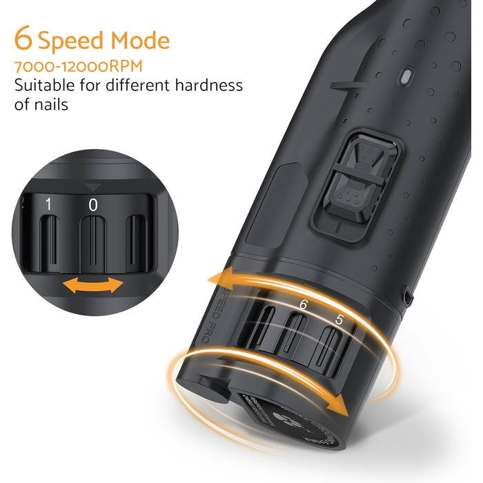 Електричний точило для собачих кігтів Krallenschleifer: 6 режимів, USB, LED, тихе, з захистом від пилу, для собак великих, середніх та маленьких порід