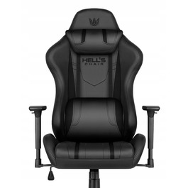 Ігрове офісне крісло Hell's Chair HC-1013 Black, обертове, екошкіра та замша