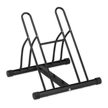 Relaxdays Black Bicycle Stand for 2 Bikes
