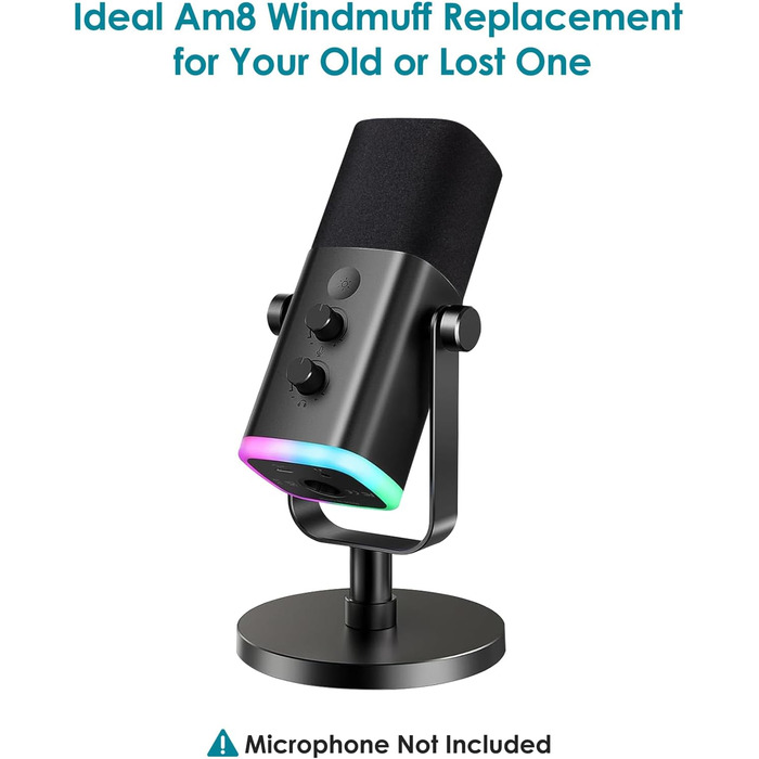 Кріплення для мікрофона FIFINE AM8, білий - Шарнірний штатив для мікрофона, сумісний з FIFINE Recording XLR/USB мікрофонами, AM8, YOUSHARES, з адаптером 3/8' - 5/8'