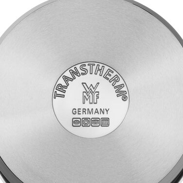 Каструля WMF Gourmet Plus 16 см з нержавіючої сталі Cromargan з кришкою, 1.4 л, для індукційних плит, з внутрішньою шкалою