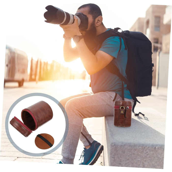 Водонепроникний чохол для об'єктивів камери Garneck: захист від подряпин та пилу, легкий у відкритті та закритті, для зберігання об'єктивів та аксесуарів, міцний, 11.5x8x8 см