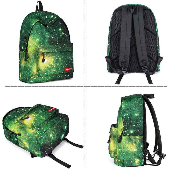 Шкільний рюкзак FANDARE Galaxy для хлопчиків та дівчаток з пеналом, 14-дюймовий відділ для ноутбука, зелений, для підлітків та дітей