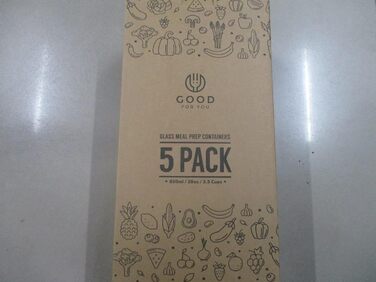 Набір контейнерів для зберігання їжі Good For You (5 шт) 850 мл, BPA-free, для мікрохвильовки та посудомийки