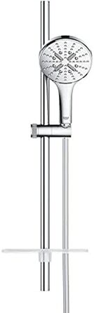 GROHE Vitalio SmartActive 130 Cube | Handshower 3 Spray Patterns | Chrome | 26595000 (Brstg.Set 600mm, round, Chrome)