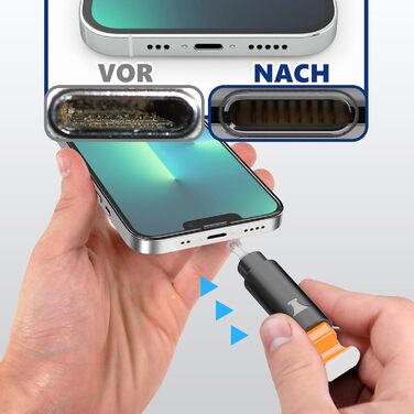 Набір для чищення iPhone та смартфонів: лінійний роз'єм, навушники, динаміки. Інструменти для ремонту iPad Pro, Lightning-кабель чорного кольору