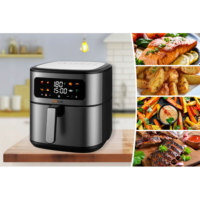 Аерофритюрниця Memflow 8 л, срібляста