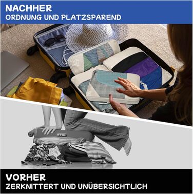 Набір органайзерів для валізи компресійних 5 шт. бежевого кольору для подорожей - Куби для пакування одягу, органайзер для рюкзака та валізи