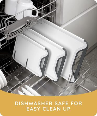 Набір з 3 дерев'яних обрізних дощок для кухні, чорного кольору, 40.6 x 25.4 см, з канавками для соку, придатні для миття в посудомийній машині