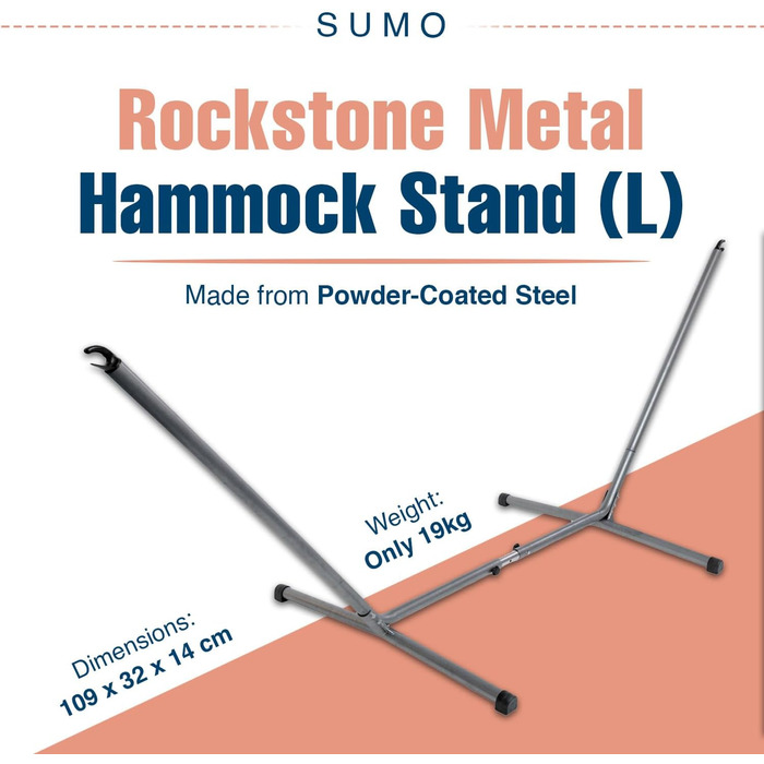AMAZONAS Hammock Stand Sumo RockStone made of powder-coated steel for hammocks measuring 270-320 cm and up to 120 kg