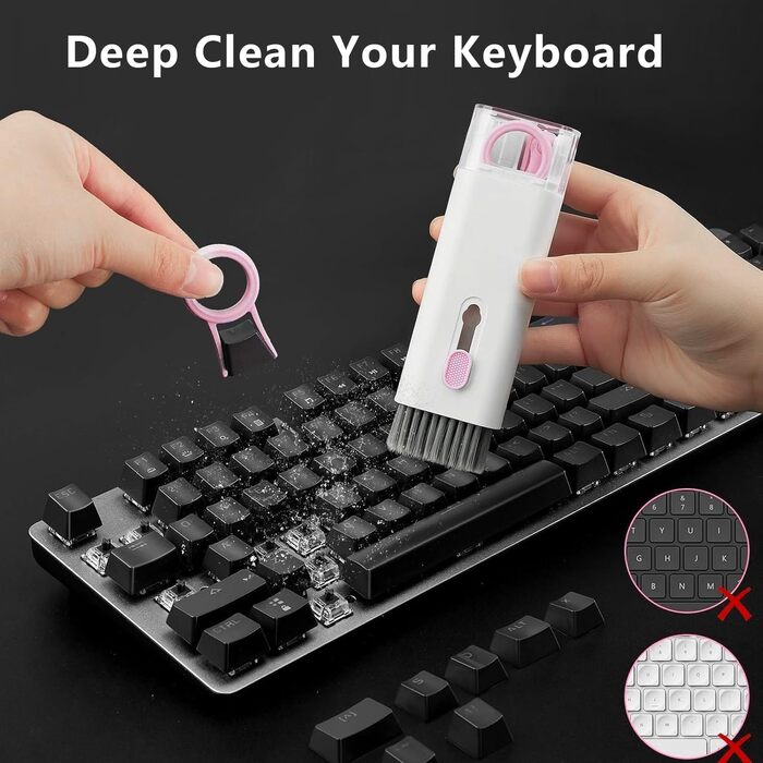 Набір для чищення клавіатури та гаджетів 7 в 1: клавіатура, екран, камера, ноутбук, телефон