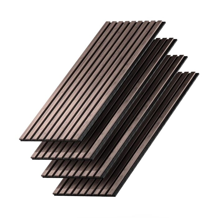 Акустичні настінні панелі Vicco для покращення шумоізоляції, горіх/коричневий, комплект 4 шт.