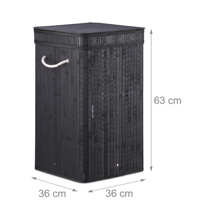 Relaxdays Foldable Laundry Basket Bamboo