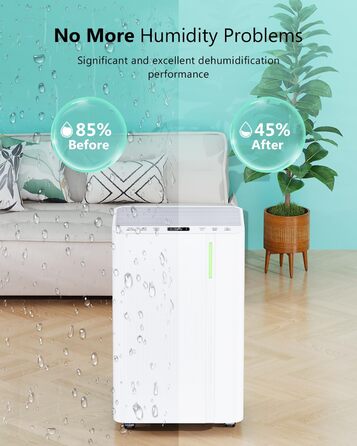 Електричний осушувач повітря для дому, квартири, підвалу. Тиха робота, 3 режими, таймер 24г, автоматична відтавлювання, 20л/день