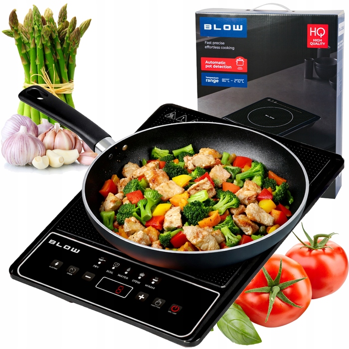 Портативна індукційна плита на один конфор, електрична варочна поверхня з таймером, 2000 Вт