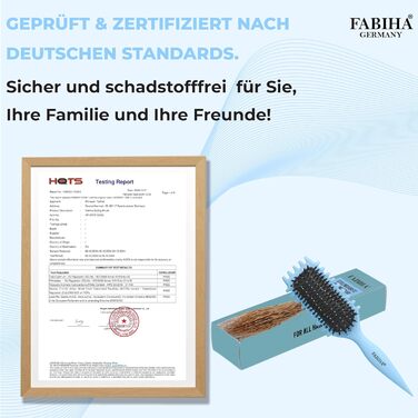 Щітка для волосся Lockenbürste Premium - для кучерявого волосся, біо-щітка з щетиною дикого кабана, 3-в-1 для створення локонів (Лілаковий, Світло-блакитний)