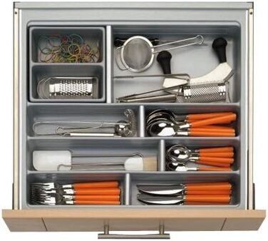 Cutlery insert SCOOPII 60 cm (W 500-540 x D 450-490 mm) / Multi-purpose insert/Cutlery box/Cutlery inserts
