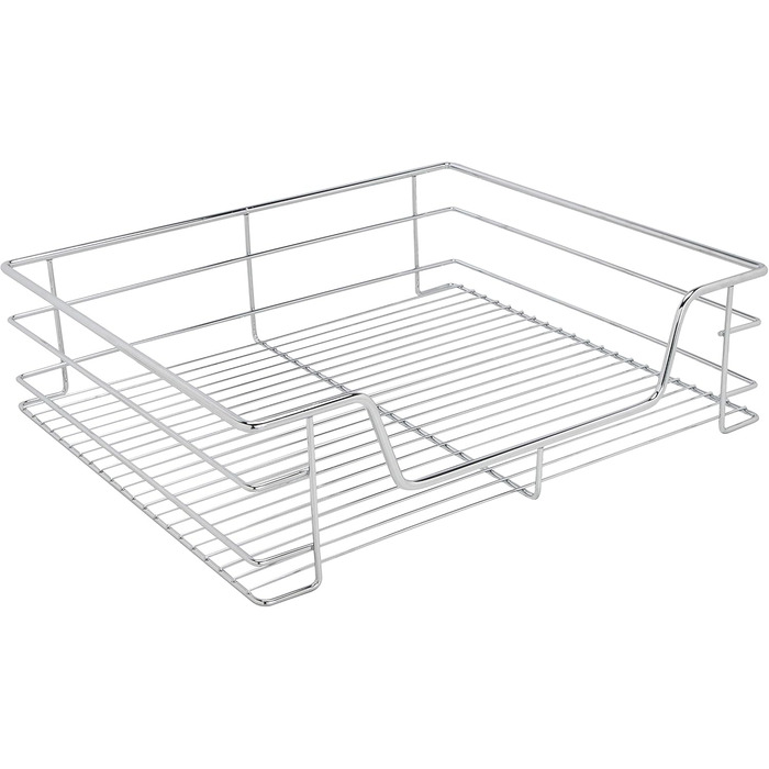 International Household Telescope Drawer - Kitchen Cabinet Drawer for 60 cm Kitchen Cabinets, Storage Basket Drawer Installation, Telescope Basket for Kitchen Cabinet, made of Metal (Chrome)