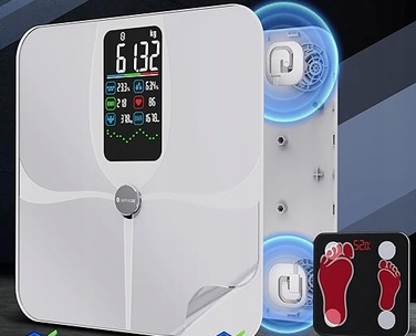 Підлогові ваги Lepulse F4 Pro з дисплеєм, акумуляторні, БІЛІ T1161